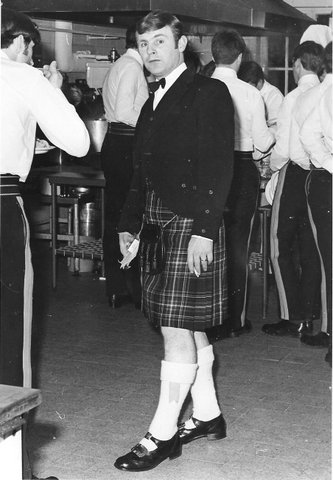 It's not only the Jocks that wear the kilt! Burns Supper mid 80's