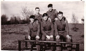 1957 Osnabruck Dodesheide Barracks. QM Staff Fred Terry Watts Johnny Eyres Ken Gray Ted Burley